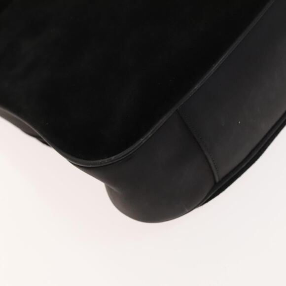 GUCCI Bamboo Shoulder Bag Suede Black Gold 001 1577 001 1577 - Picture 13 of 16